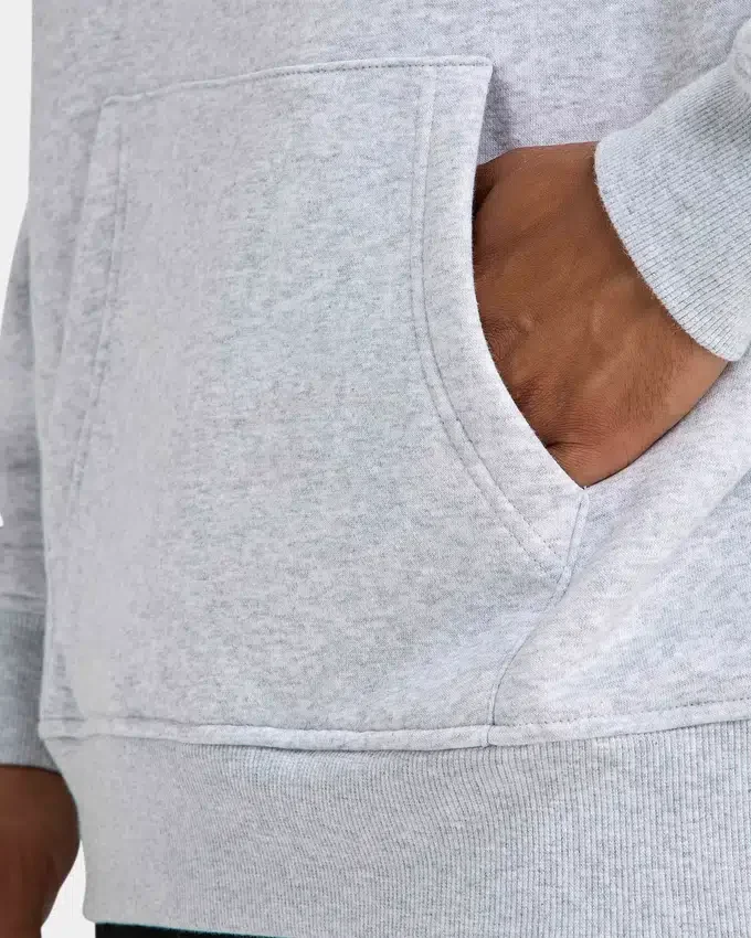 Felpa con cappuccio oversize da uomo – grigio melange Felpa con cappuccio oversize da uomo – grigio melange