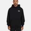 Felpa con cappuccio oversize da uomo – nera Felpa con cappuccio oversize da uomo – nera