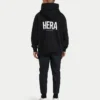 Felpa con cappuccio oversize da uomo – nera Felpa con cappuccio oversize da uomo – nera