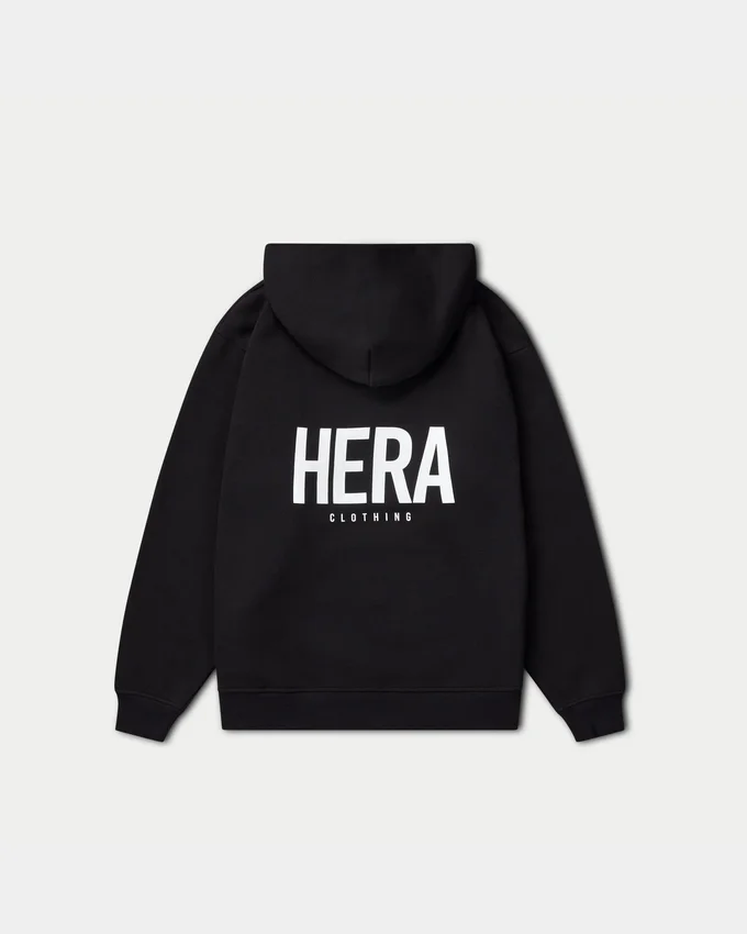 Felpa con cappuccio oversize da uomo – nera Felpa con cappuccio oversize da uomo – nera
