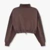 Felpa corta Rewear Collective – marrone ardesia