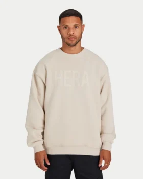 Felpa da uomo Label – color avena