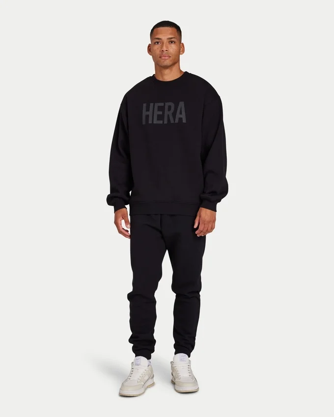 Felpa da uomo Label – nera Felpa da uomo Label – nera