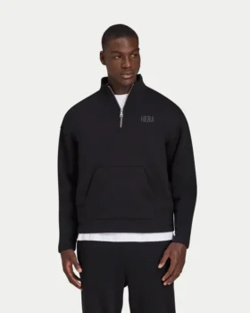 Felpa da uomo Staple oversize con zip a ¼