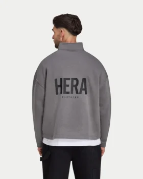 Felpa da uomo Staple oversize con zip a ¼