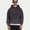 Felpa Signature con cappuccio oversize lavata da uomo