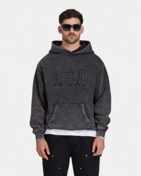 Felpa Signature con cappuccio oversize lavata da uomo