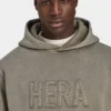 Felpa Signature con cappuccio oversize lavata da uomo