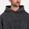 Felpa Signature con cappuccio oversize lavata da uomo