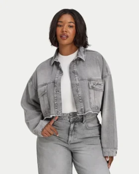 Giacca in denim corta da donna