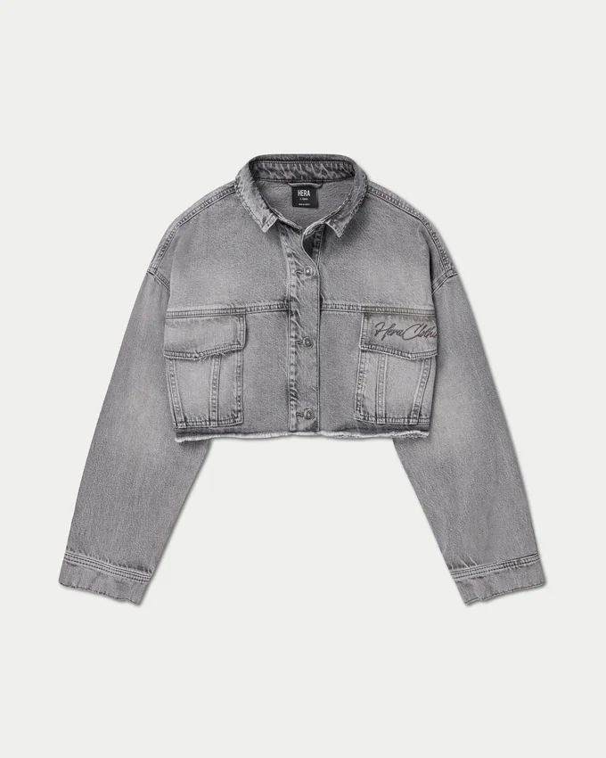 Giacca in denim corta da donna Giacca in denim corta da donna