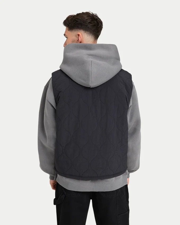 Gilet utility trapuntato da uomo – nero Gilet utility trapuntato da uomo – nero