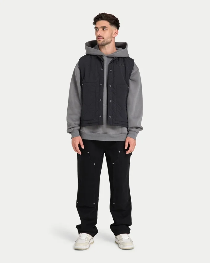 Gilet utility trapuntato da uomo – nero Gilet utility trapuntato da uomo – nero