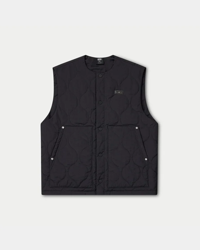 Gilet utility trapuntato da uomo – nero Gilet utility trapuntato da uomo – nero