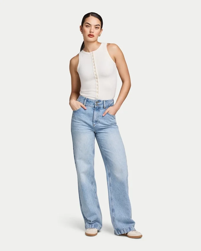 Jeans da donna a gamba dritta Jeans da donna a gamba dritta
