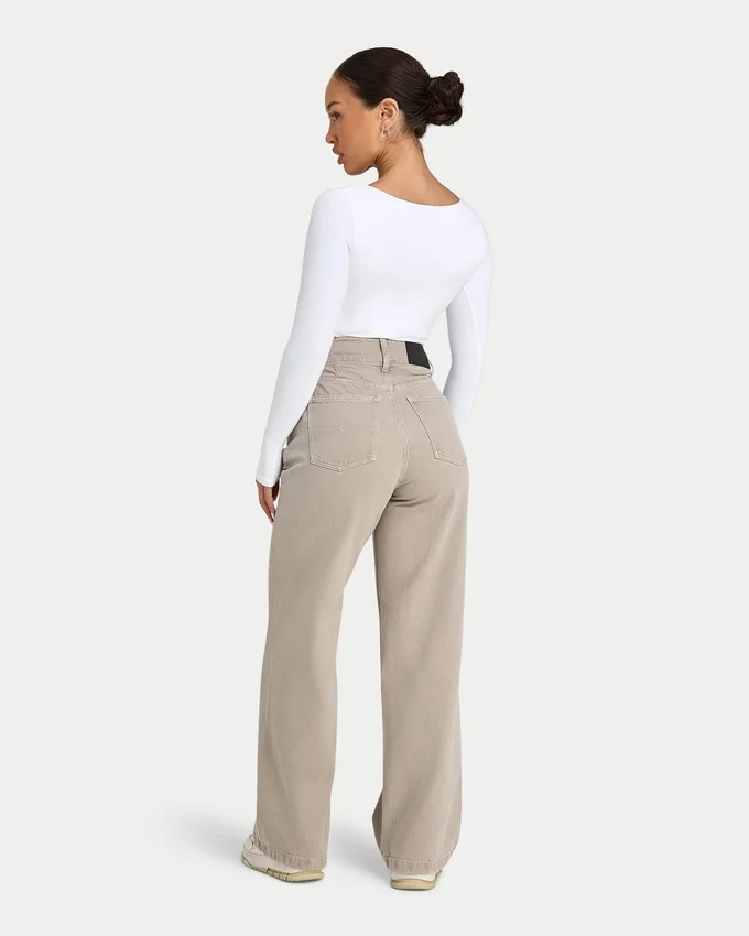 Jeans da donna larghi – color pietra Jeans da donna larghi – color pietra