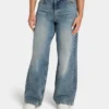 Jeans da donna larghi in denim – lavaggio medio