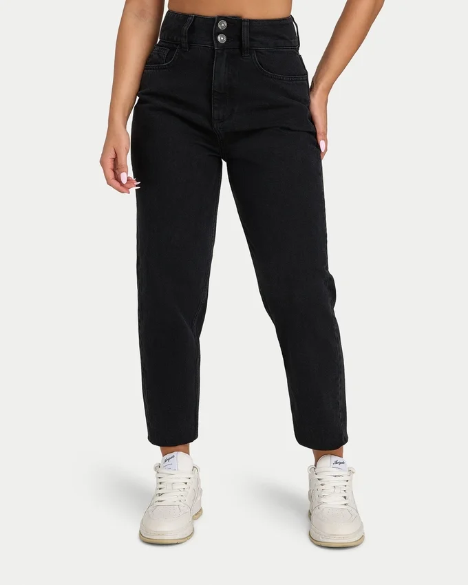 Jeans mom da donna – nero lavato Jeans mom da donna – nero lavato