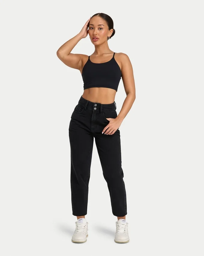 Jeans mom da donna – nero lavato Jeans mom da donna – nero lavato