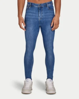 Jeans Spray-On da uomo – blu medio