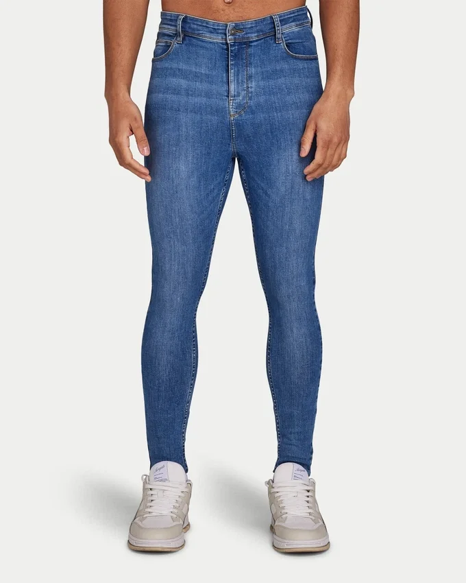 Jeans Spray-On da uomo – blu medio Jeans Spray-On da uomo – blu medio
