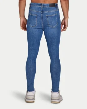 Jeans Spray-On da uomo – blu medio