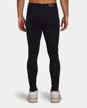 Jeans strappati Spray-On da uomo – nero