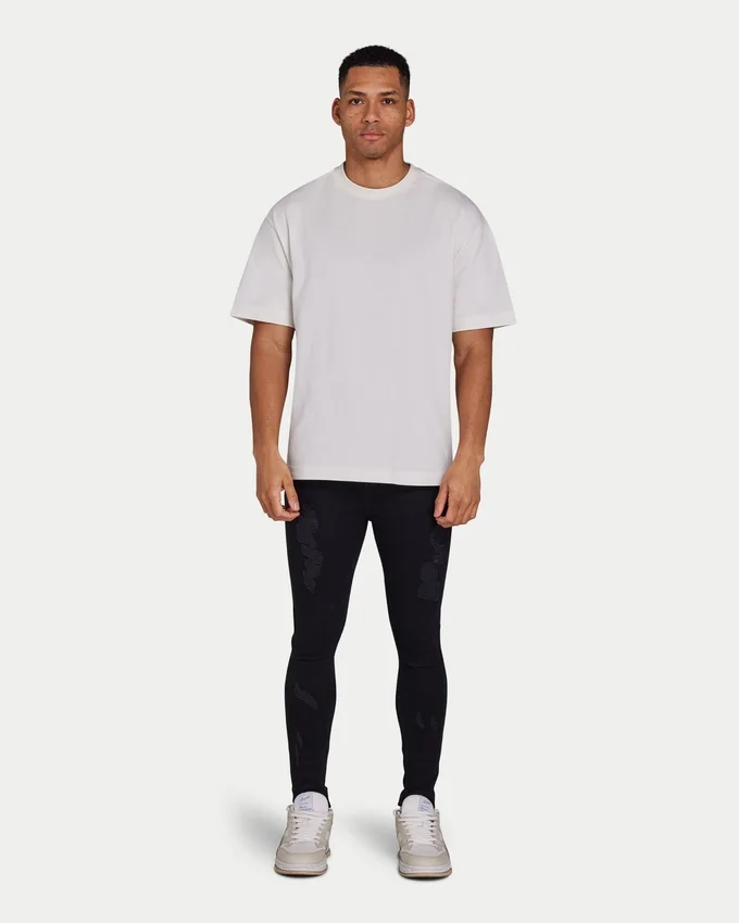 Jeans strappati Spray-On da uomo – nero Jeans strappati Spray-On da uomo – nero