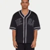 Maglia da uomo in rete stile college – nera Maglia da uomo in rete stile college – nera