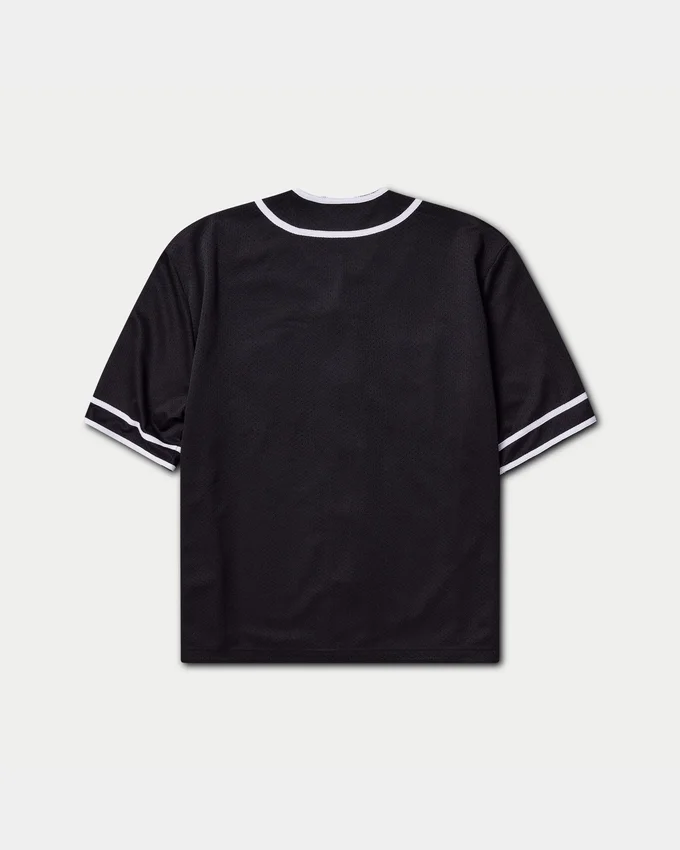 Maglia da uomo in rete stile college – nera Maglia da uomo in rete stile college – nera