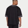 Maglia da uomo in rete stile college – nera Maglia da uomo in rete stile college – nera