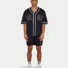 Maglia da uomo in rete stile college – nera Maglia da uomo in rete stile college – nera