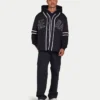 Maglia da uomo in rete stile college – nera Maglia da uomo in rete stile college – nera