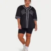 Maglia da uomo in rete stile college – nera Maglia da uomo in rete stile college – nera