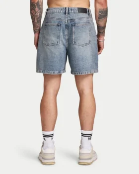 Pantaloncini in denim da uomo dal taglio rilassato