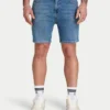 Pantaloncini slim fit da uomo – blu medio