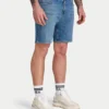 Pantaloncini slim fit da uomo – blu medio