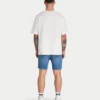 Pantaloncini slim fit da uomo – blu medio