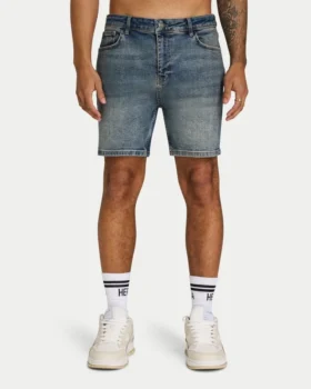Pantaloncini slim fit da uomo – blue sand