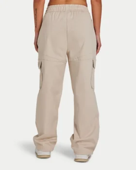 Pantaloni cargo da donna – color avena