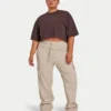 Pantaloni cargo da donna – color avena Pantaloni cargo da donna – color avena