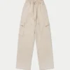 Pantaloni cargo da donna – color avena Pantaloni cargo da donna – color avena