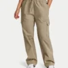 Pantaloni cargo da donna – grigio-verde Pantaloni cargo da donna – grigio-verde