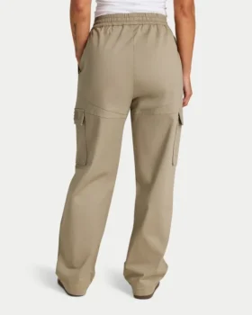 Pantaloni cargo da donna – grigio-verde