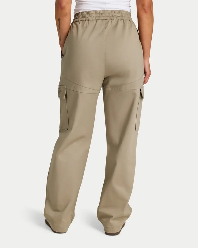 Pantaloni cargo da donna – grigio-verde Pantaloni cargo da donna – grigio-verde