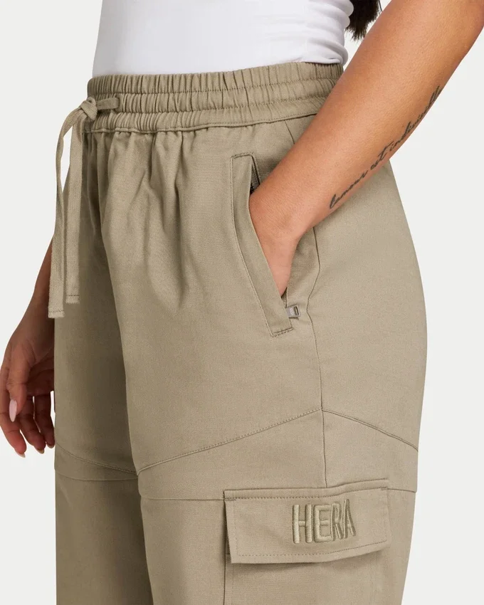Pantaloni cargo da donna – grigio-verde Pantaloni cargo da donna – grigio-verde