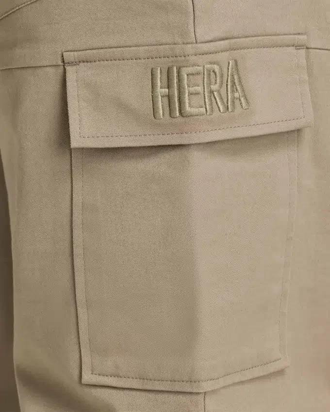 Pantaloni cargo da donna – grigio-verde Pantaloni cargo da donna – grigio-verde