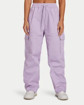Pantaloni cargo da donna – lilla primaverile