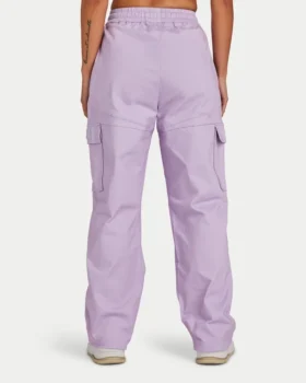 Pantaloni cargo da donna – lilla primaverile