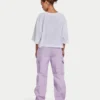 Pantaloni cargo da donna – lilla primaverile Pantaloni cargo da donna – lilla primaverile